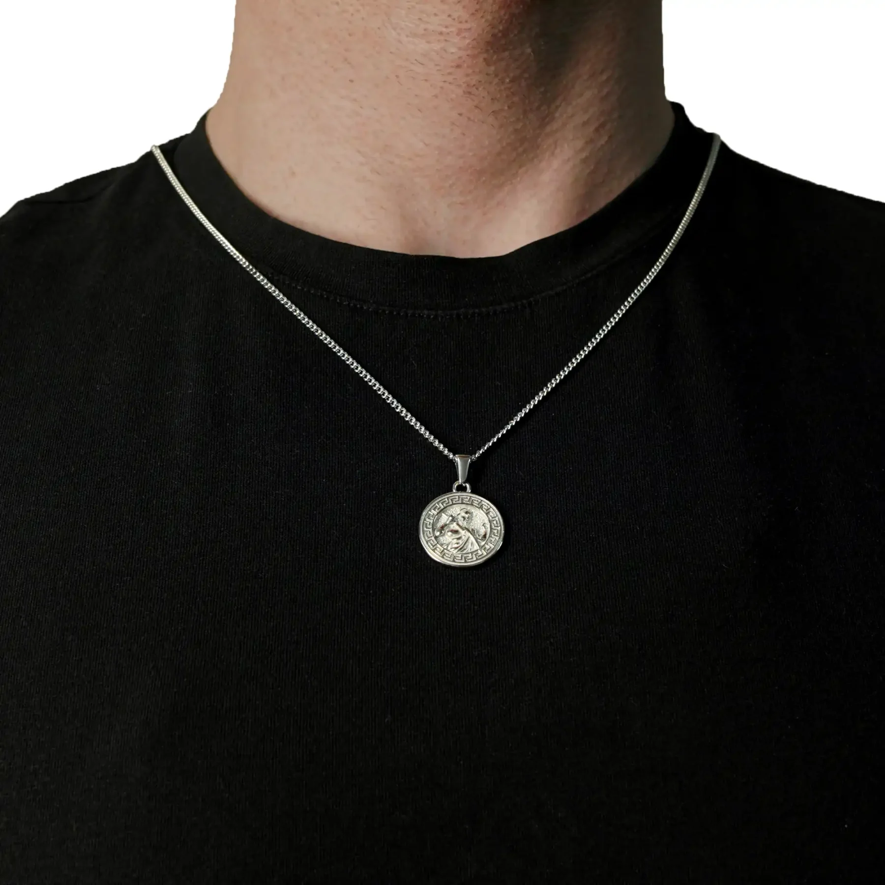 silver zeus pendant