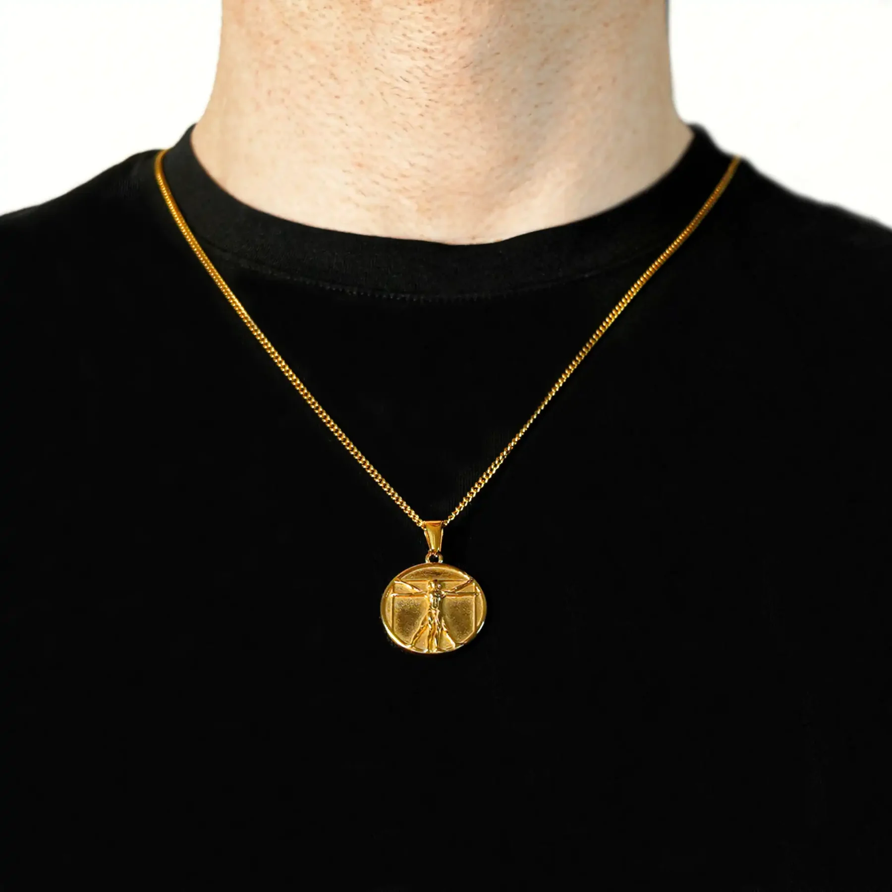 Vitruvian Man Pendant Chain