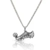 Silver Football Necklace