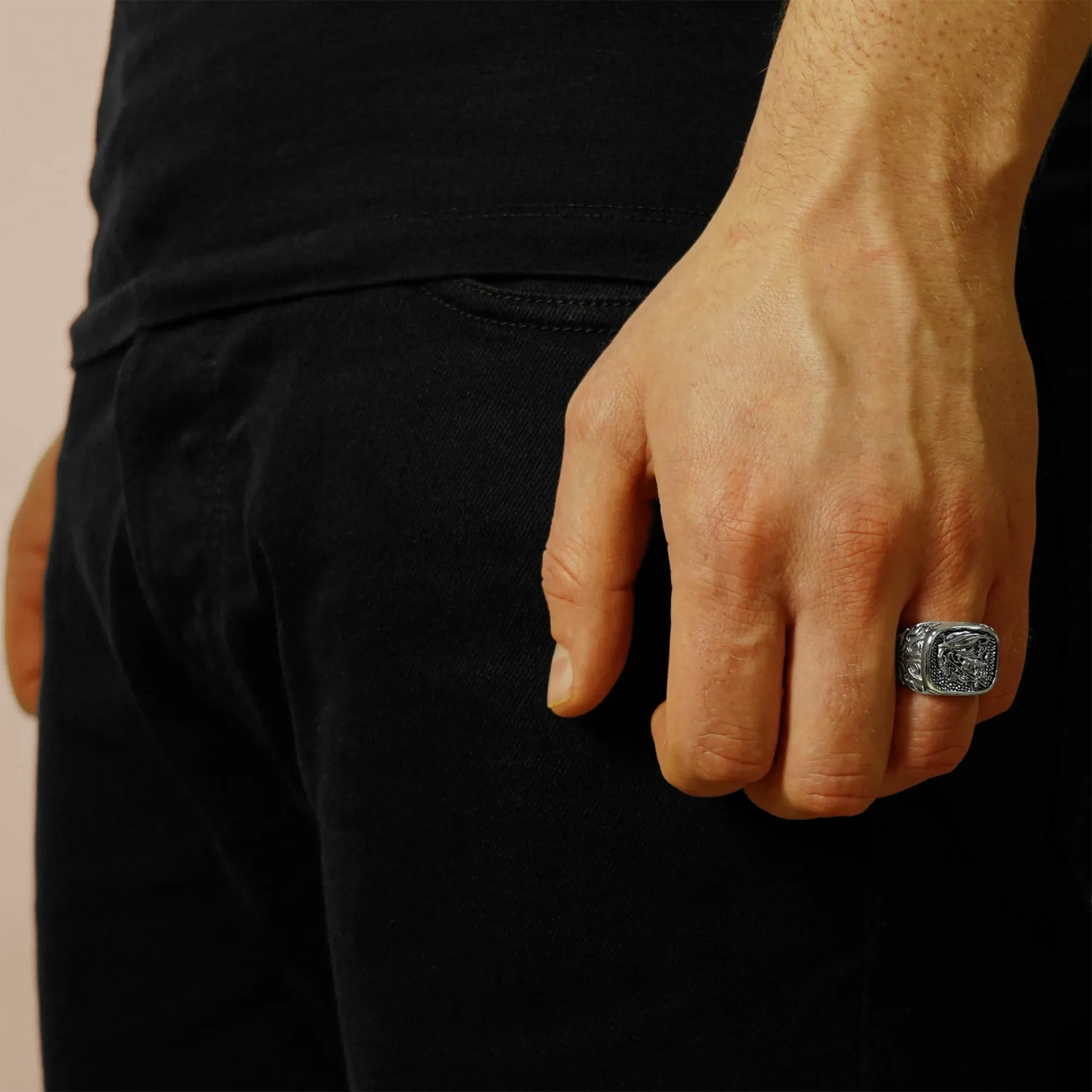 silver st george ring