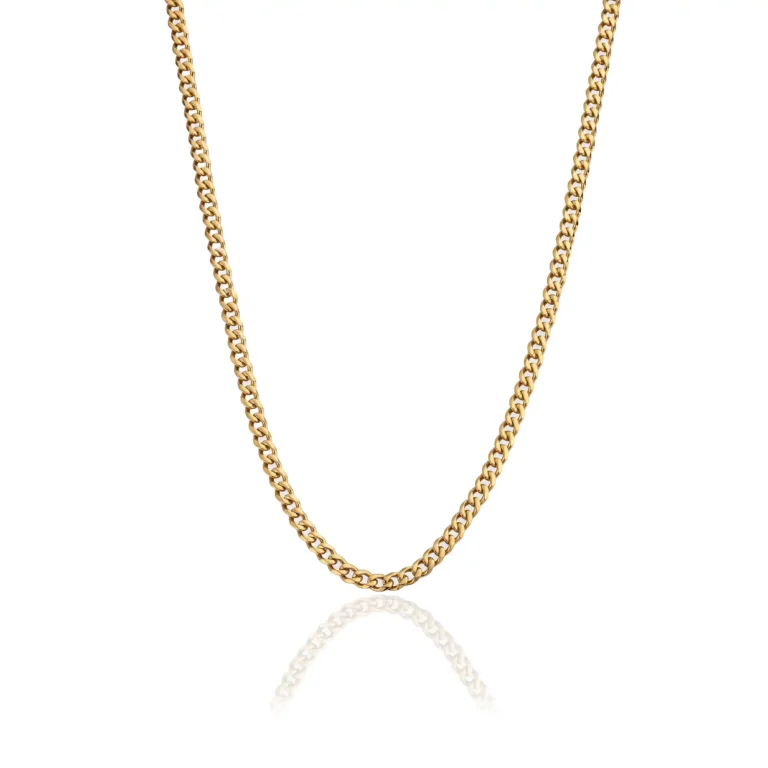 4mm gold cuban chain