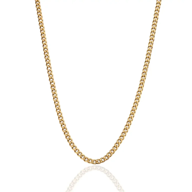 4mm gold cuban chain
