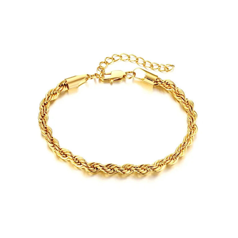 5mm Gold Rope Bracelet