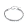 5mm Silver Rope Bracelet
