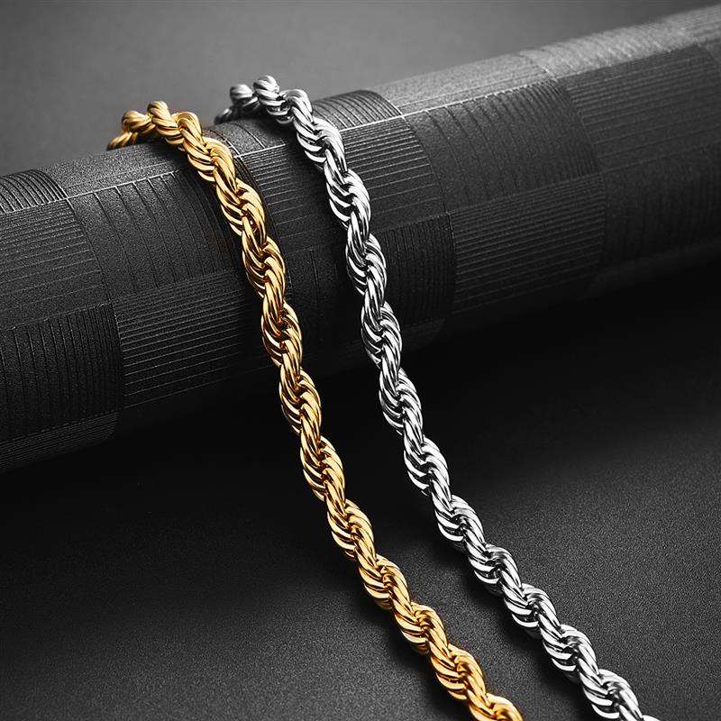 Gold Rope Chain Necklace