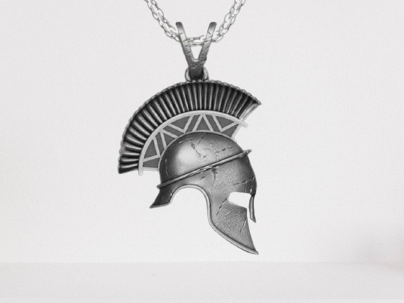 Silver Gladiator Helmet