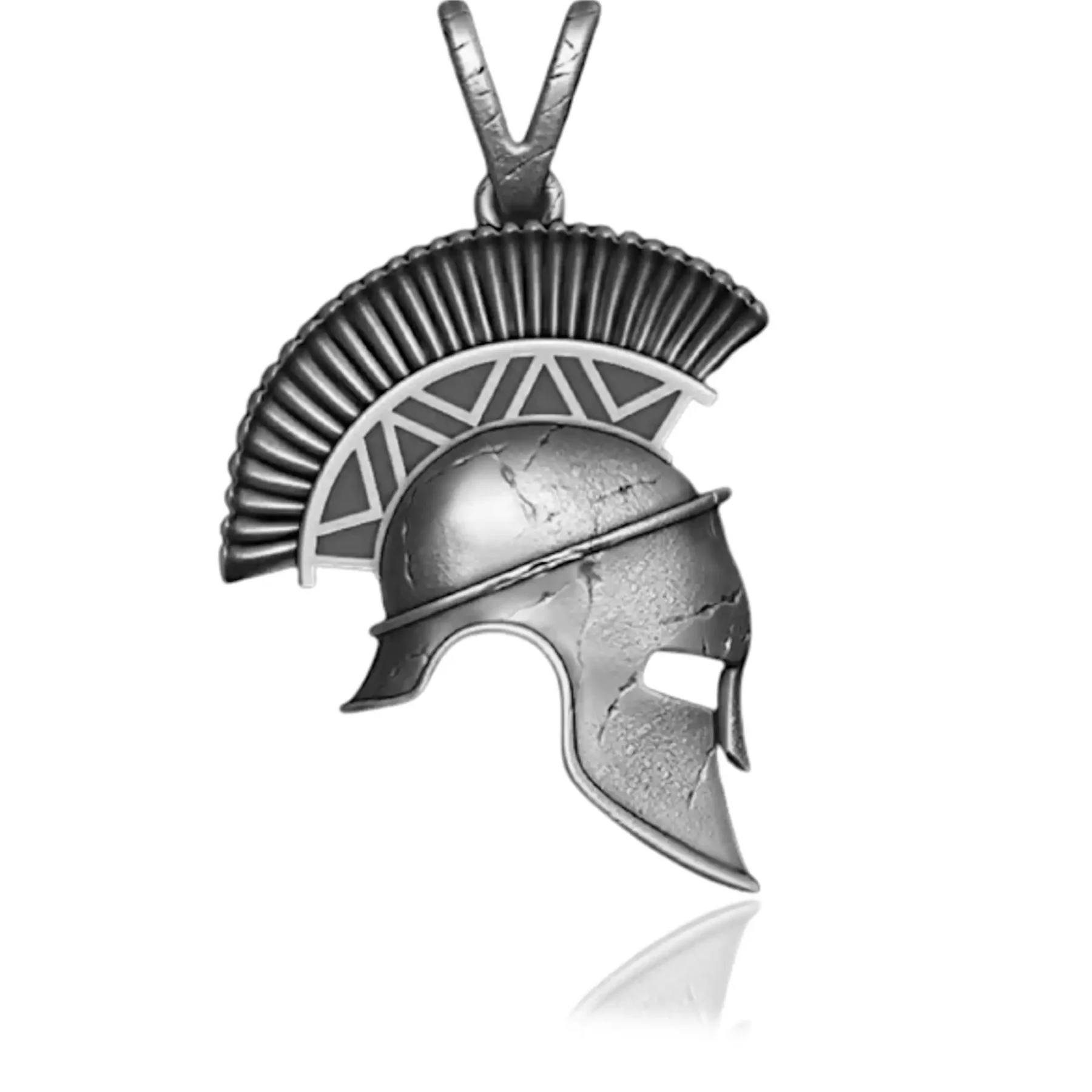 Silver Gladiator Helmet Pendant