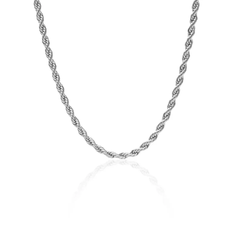 Silver rope chain 5mm