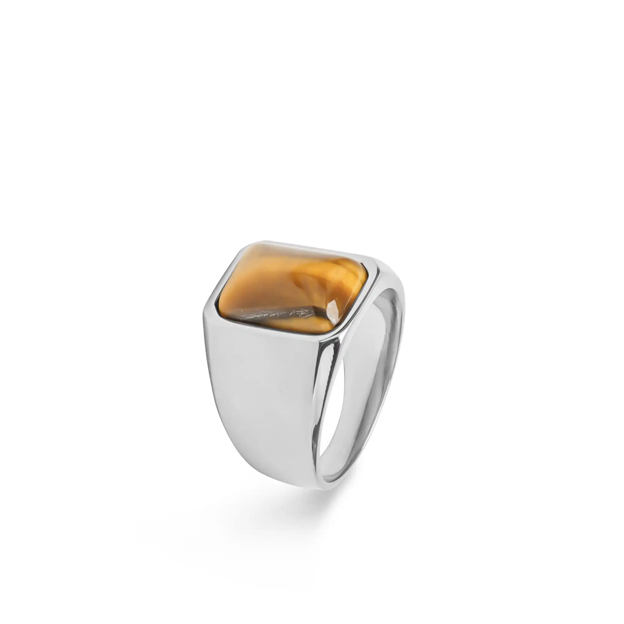 Silver Tiger Eye Ring