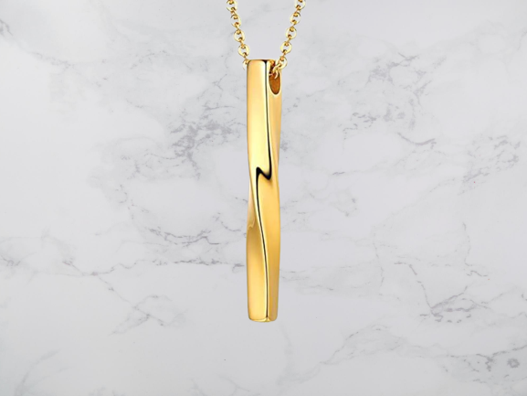 gold twisted pendant