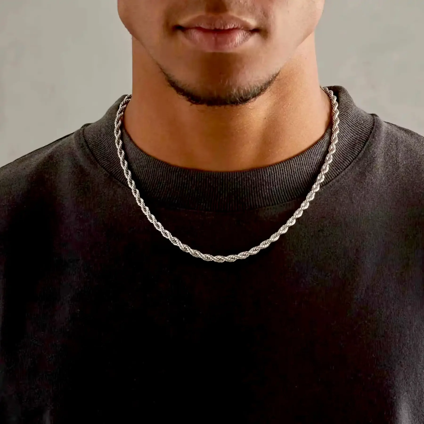 silver rope chain