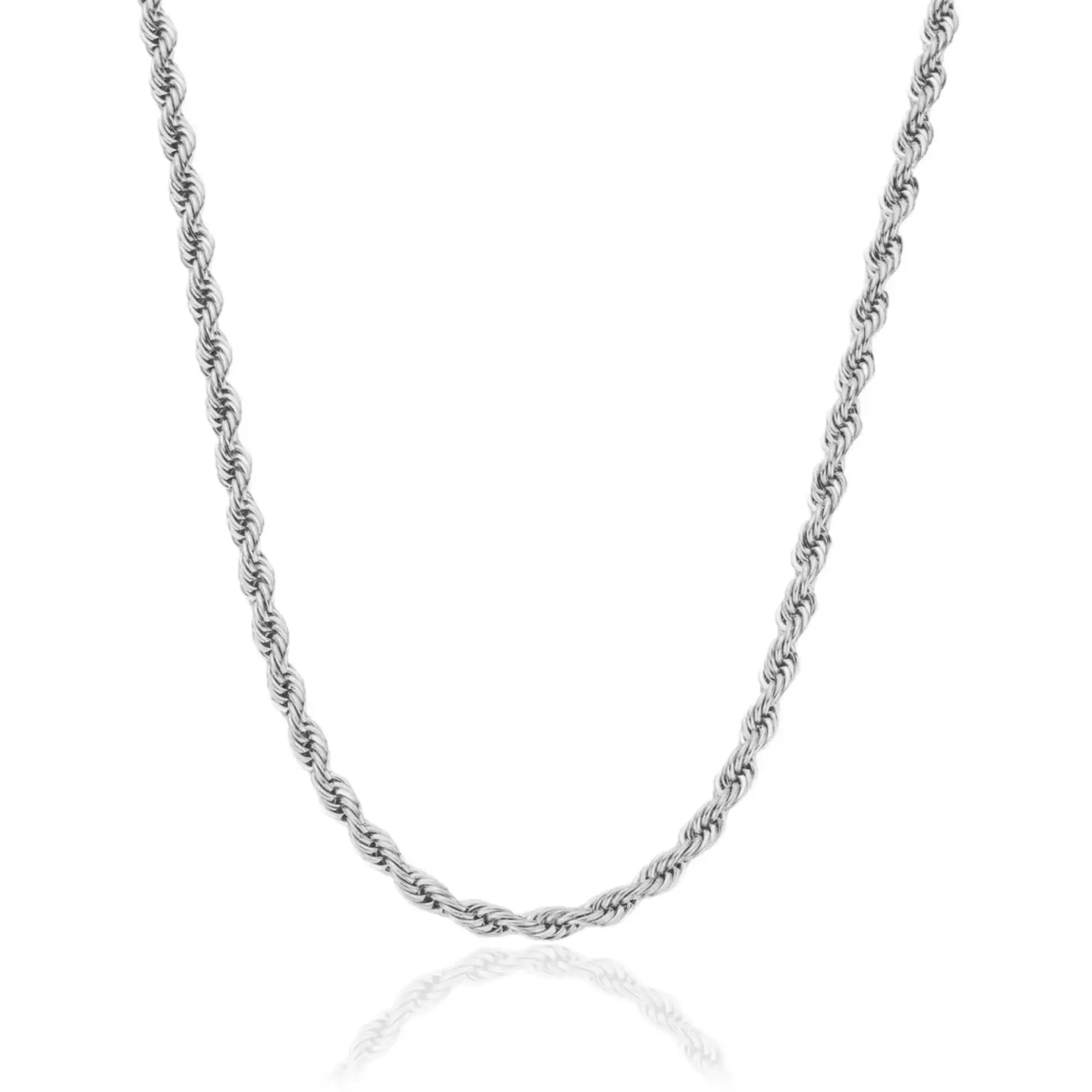 silver rope chain for men