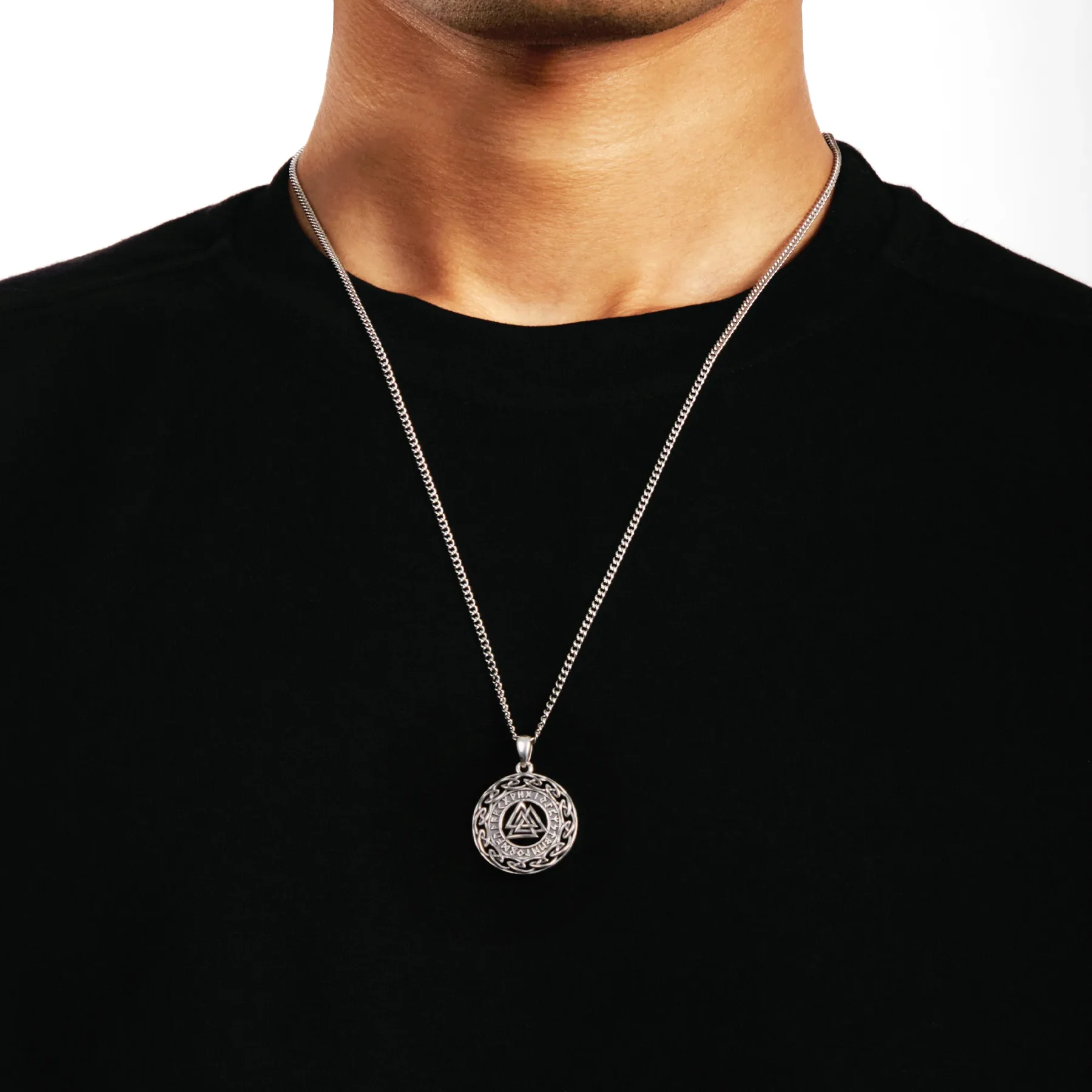Viking valknut pendant necklace