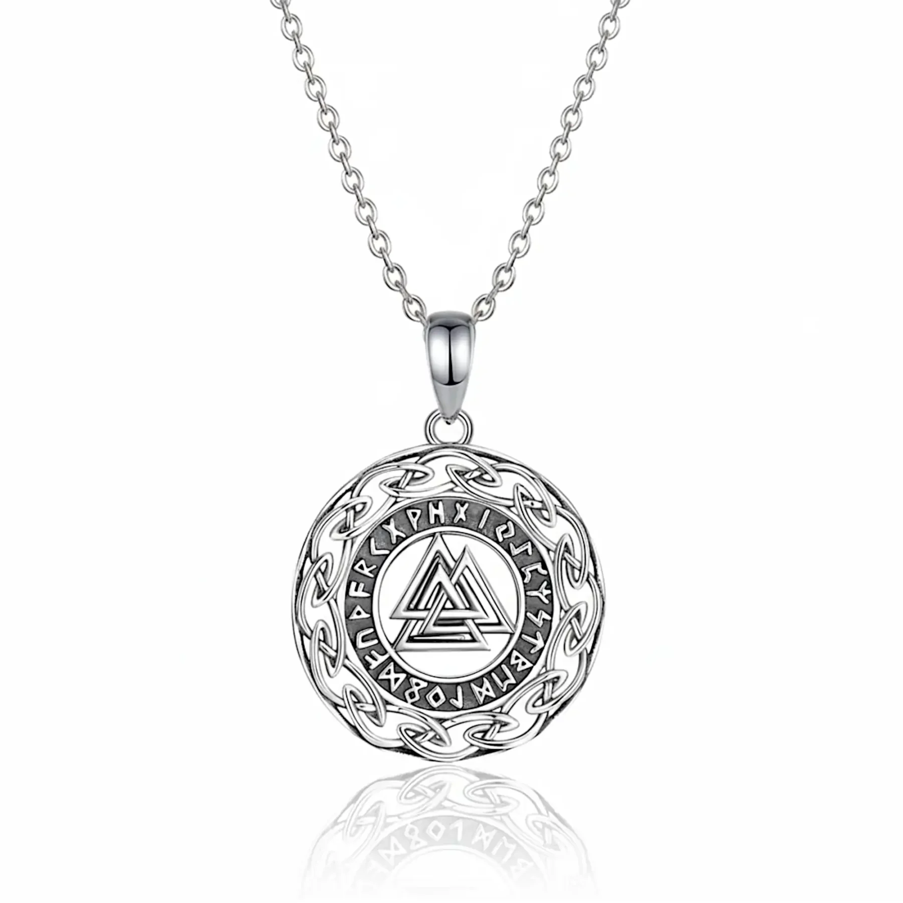 viking valknut pendant necklace