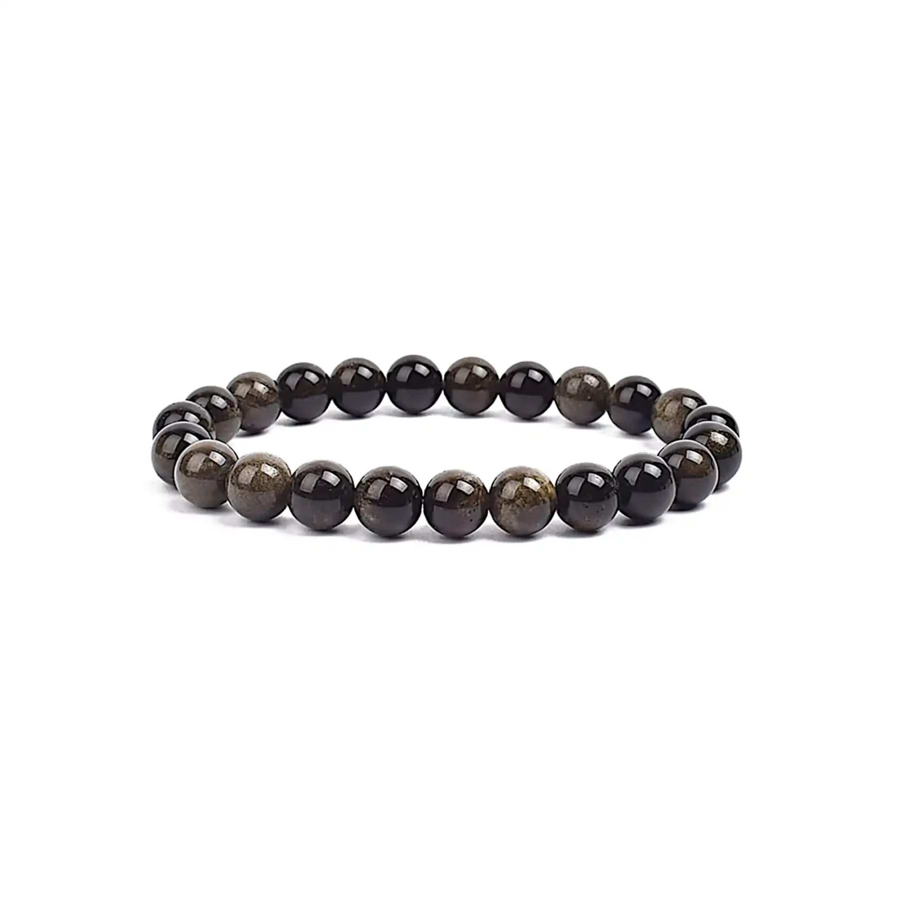 gold obsidian bead bracelet