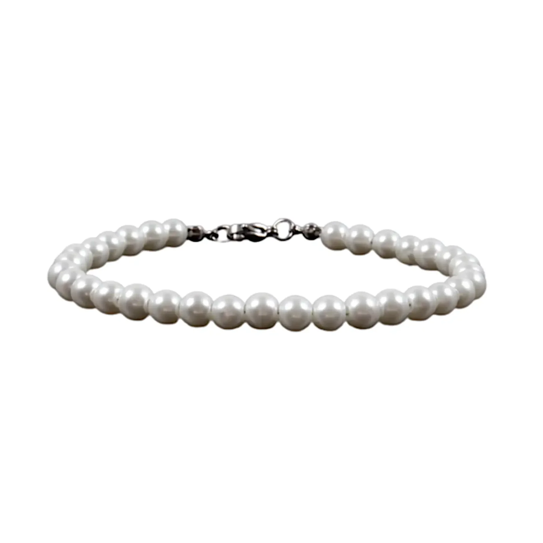 mens pearl bracelet