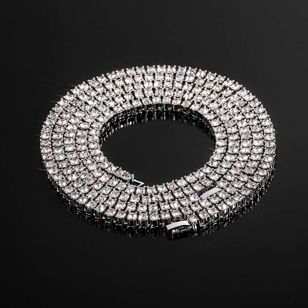 mens tennis chain silver