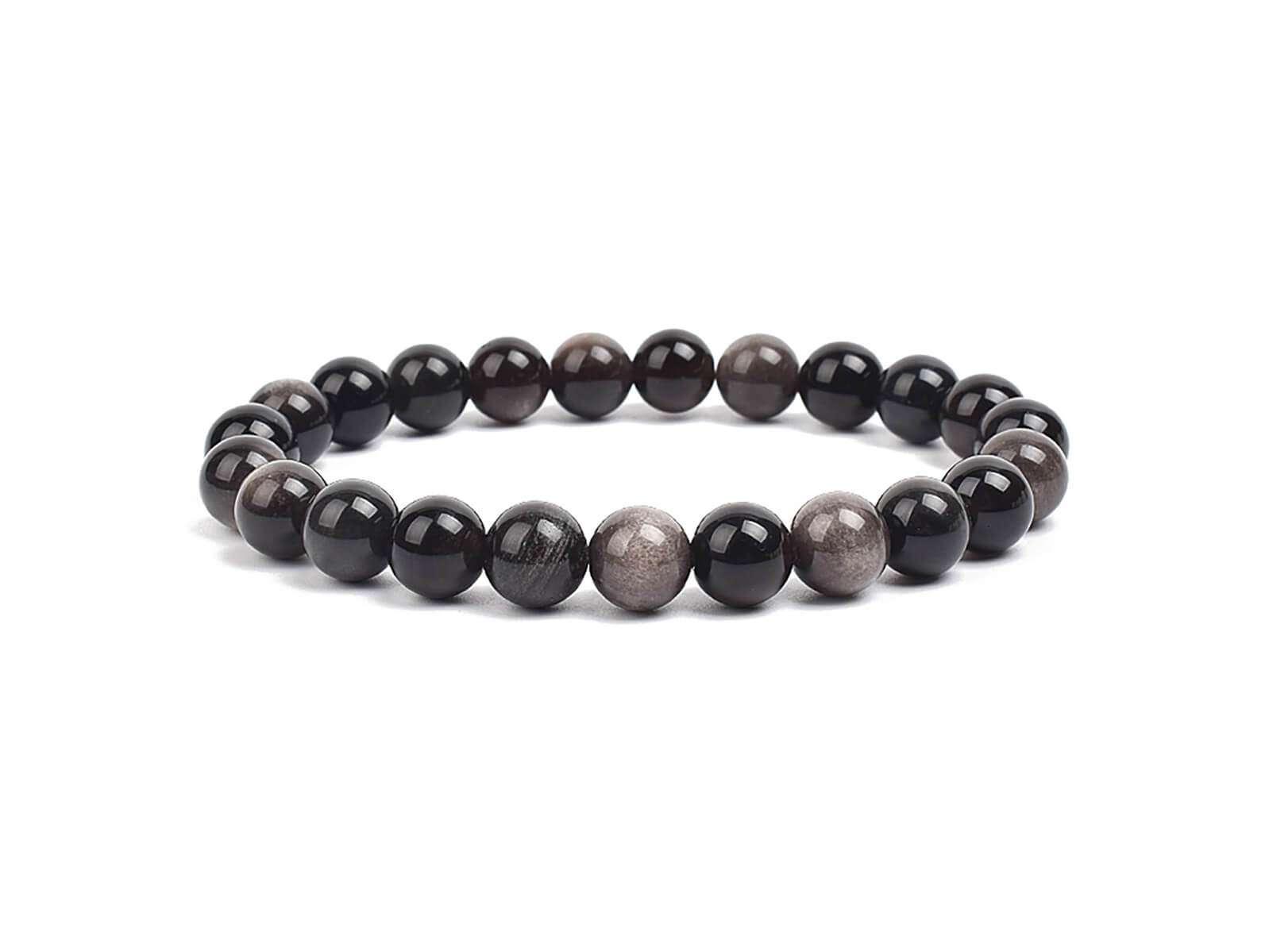 silver obsidian bracelet