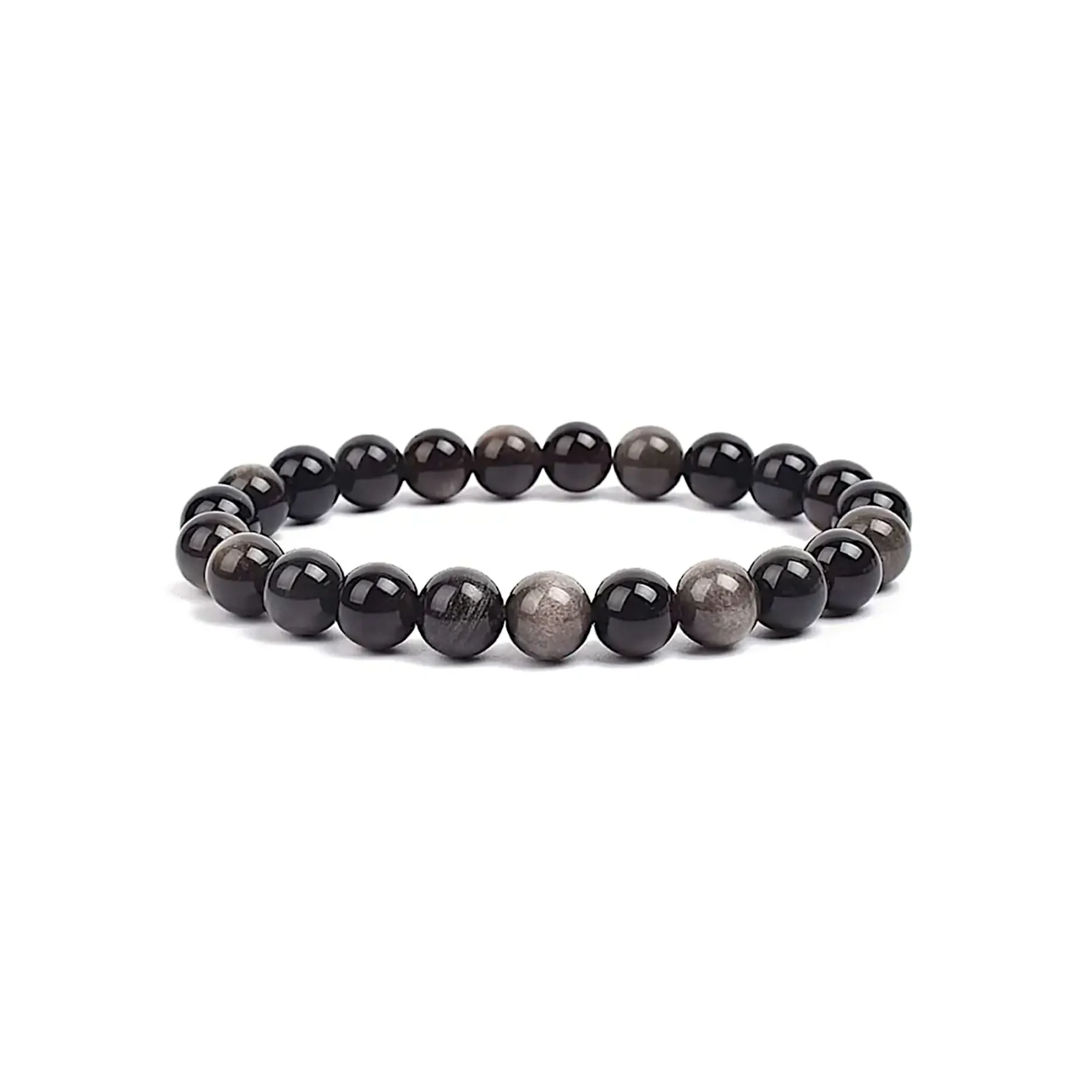 silver obsidian bracelet