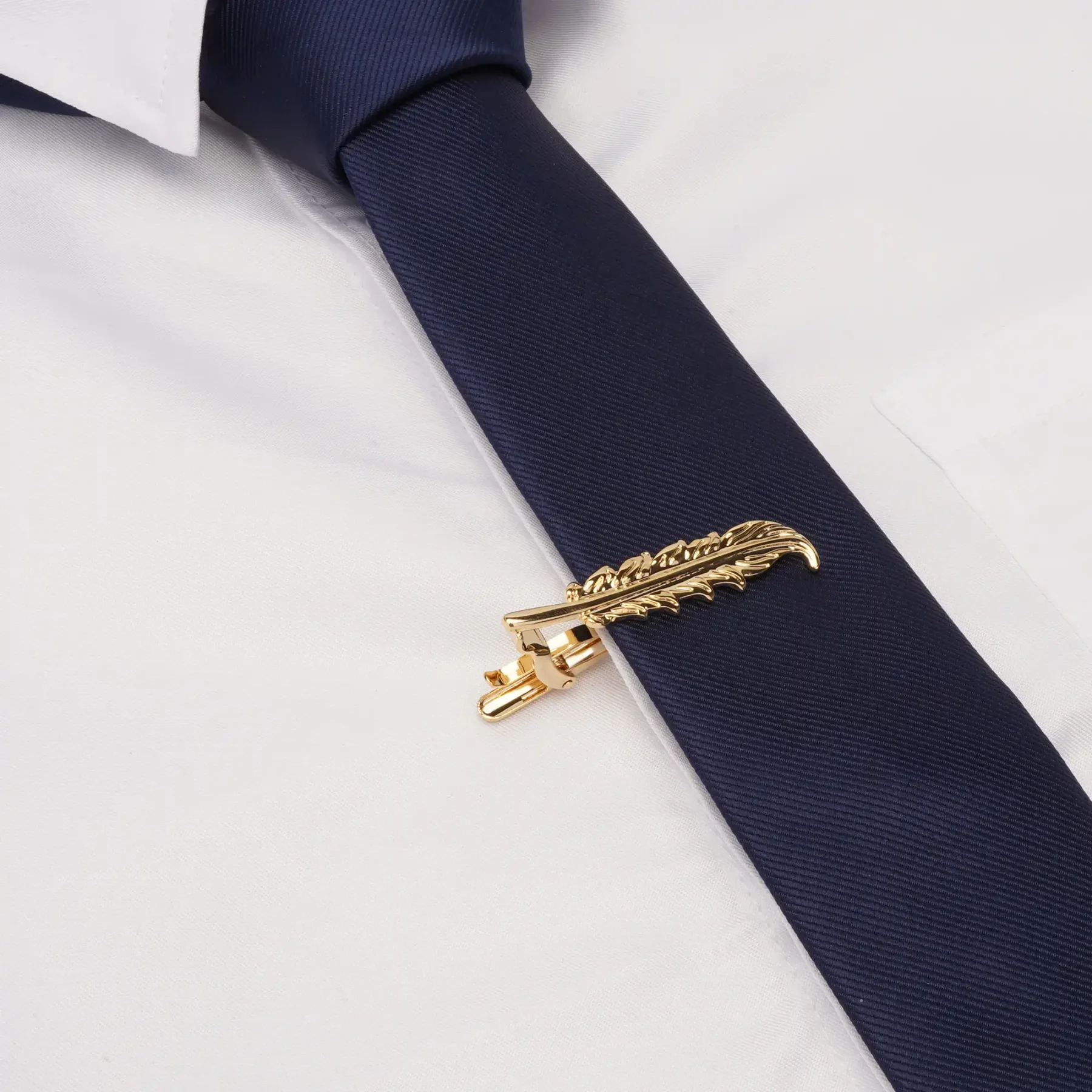 feather tie clip