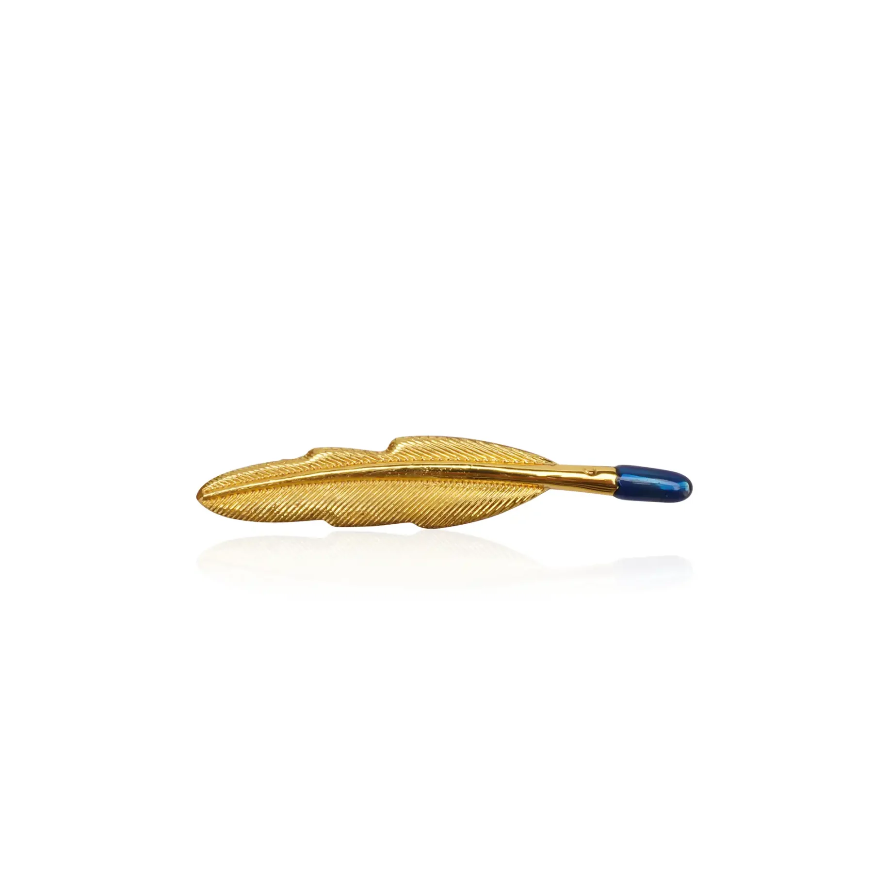gold feather tie clip