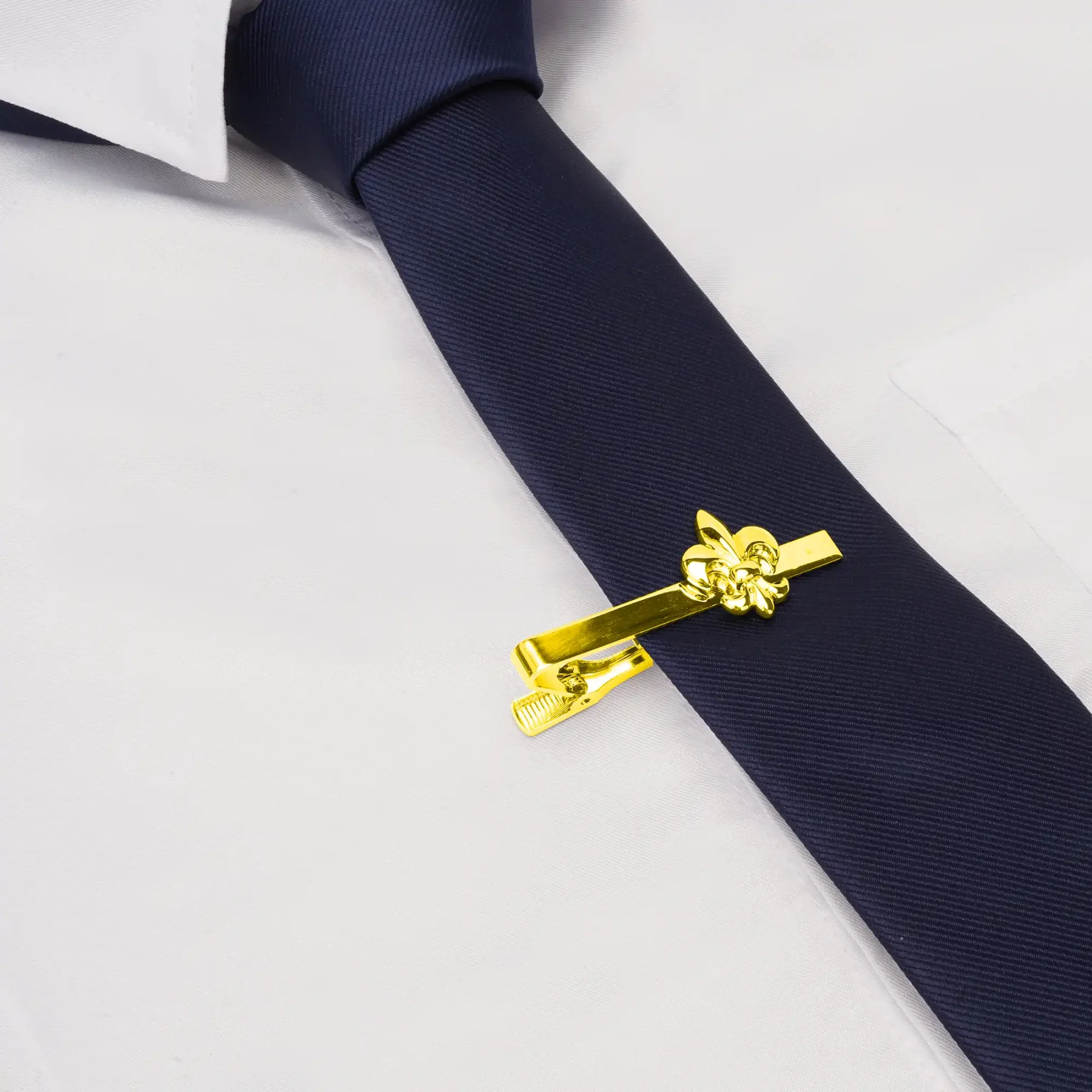 Fleur De Lis Gold Tie Clip