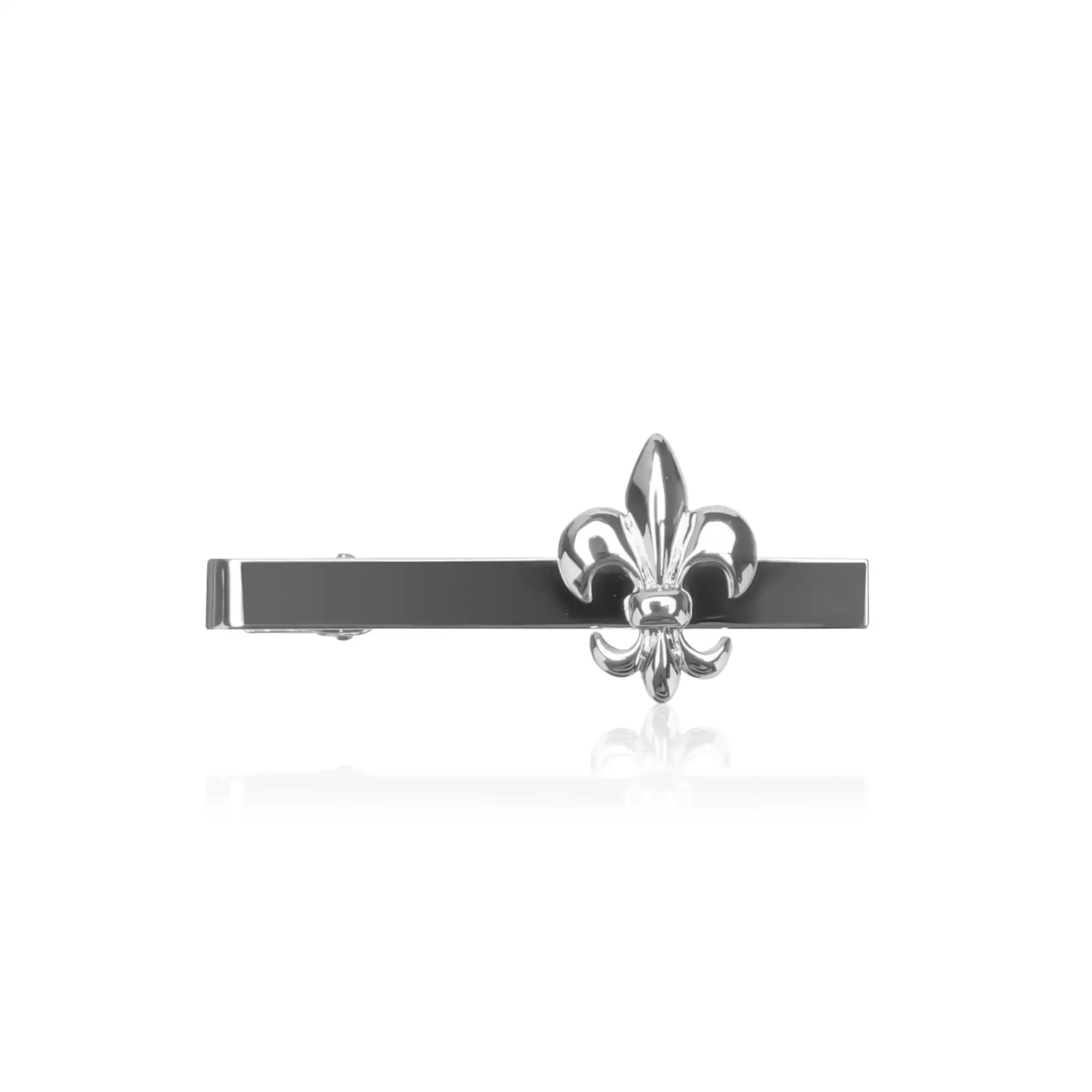 Silver Fleur De Lis Tie Clip