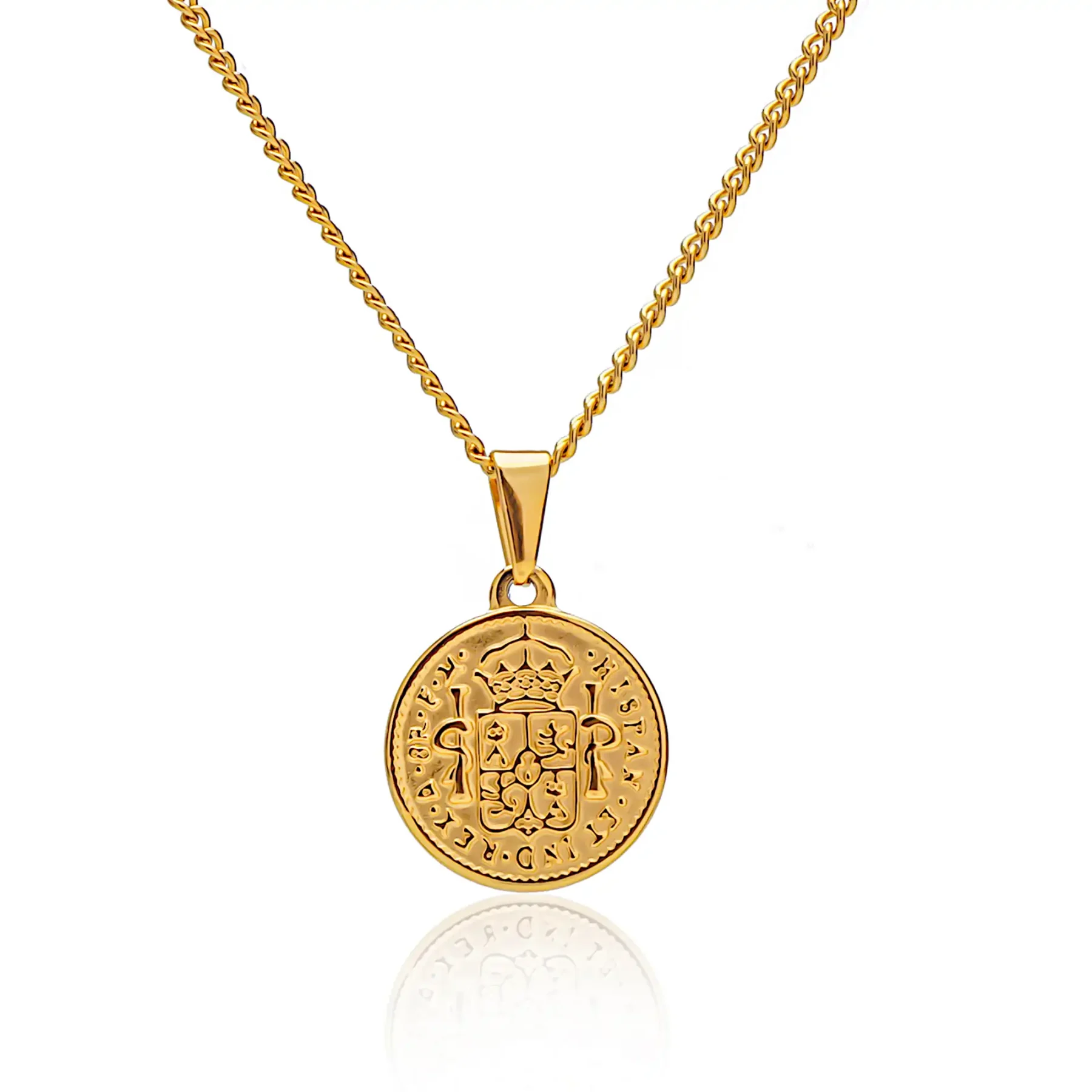 gold Spanish coin necklace