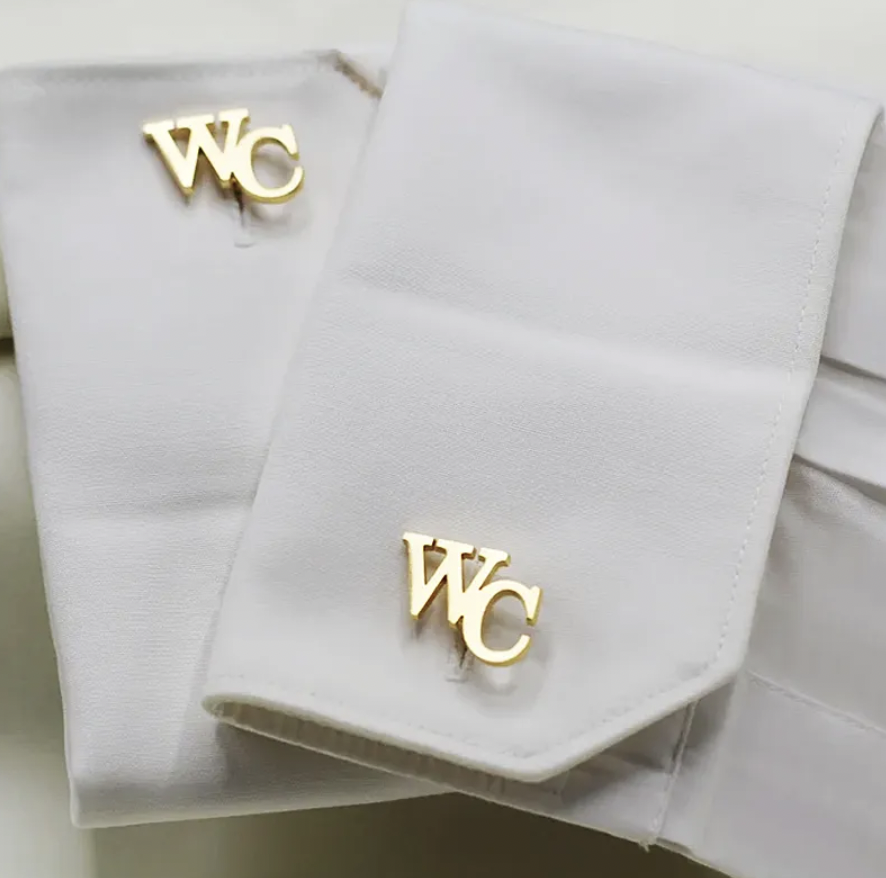 Gold Initial Cufflinks