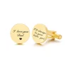 Gold Personalised Cufflinks