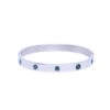 Silver Blue Crystal Bangle