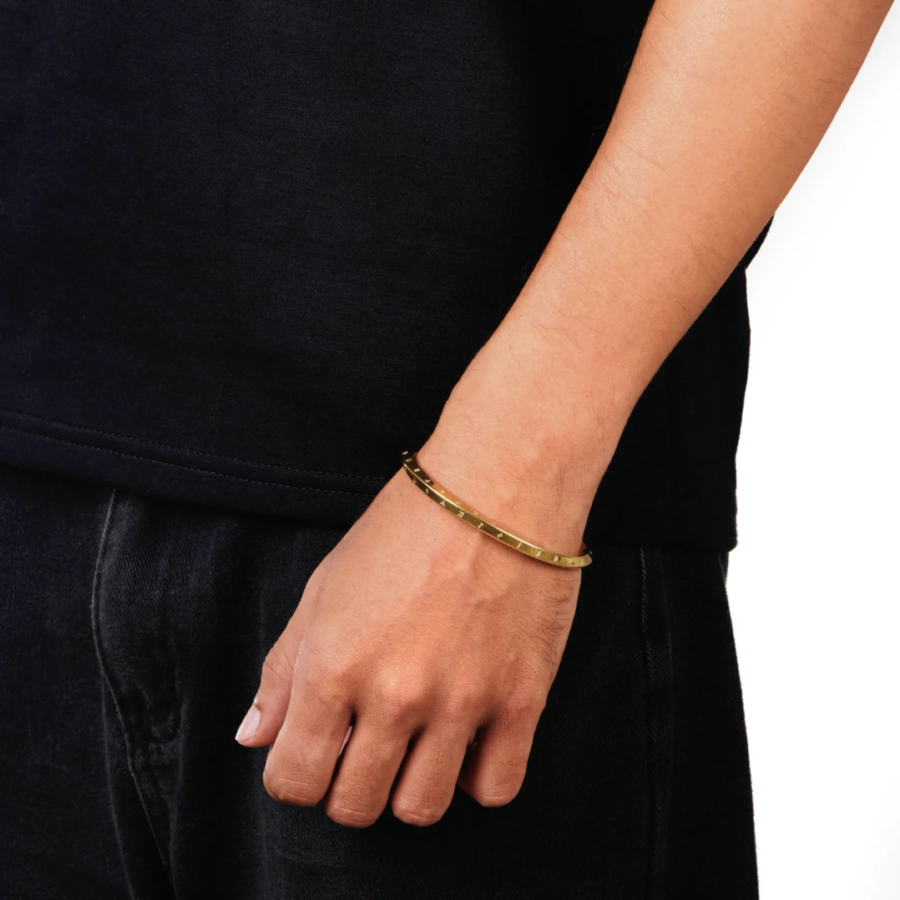 gold nordic bracelet for men