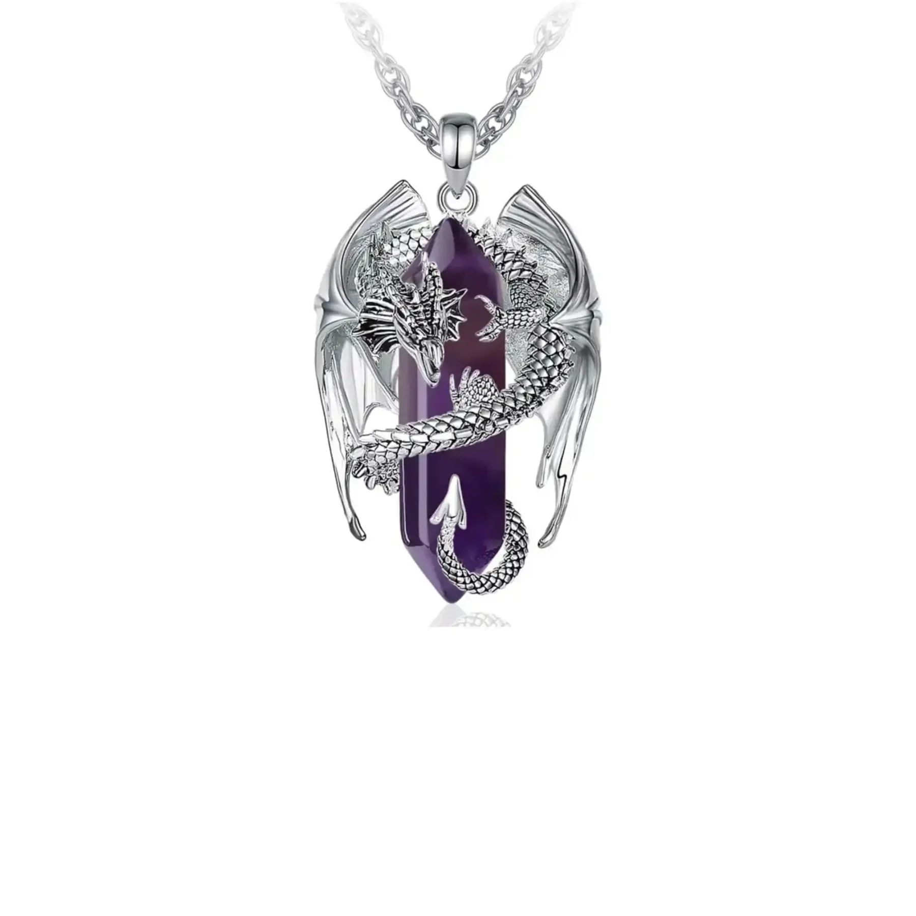 Amethyst Dragon Necklace
