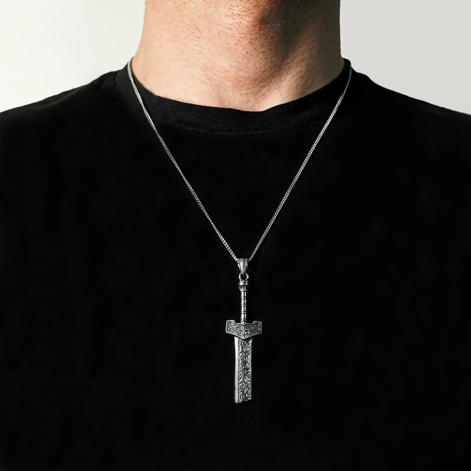 Broken Sword Viking Necklace