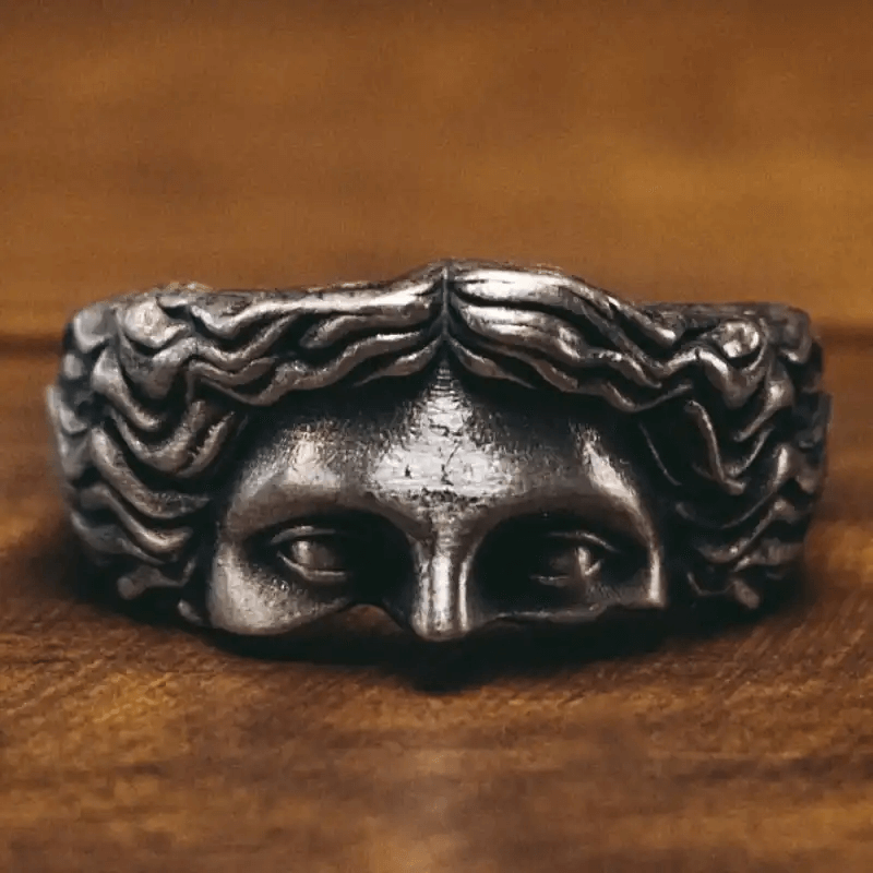 silver jesus ring