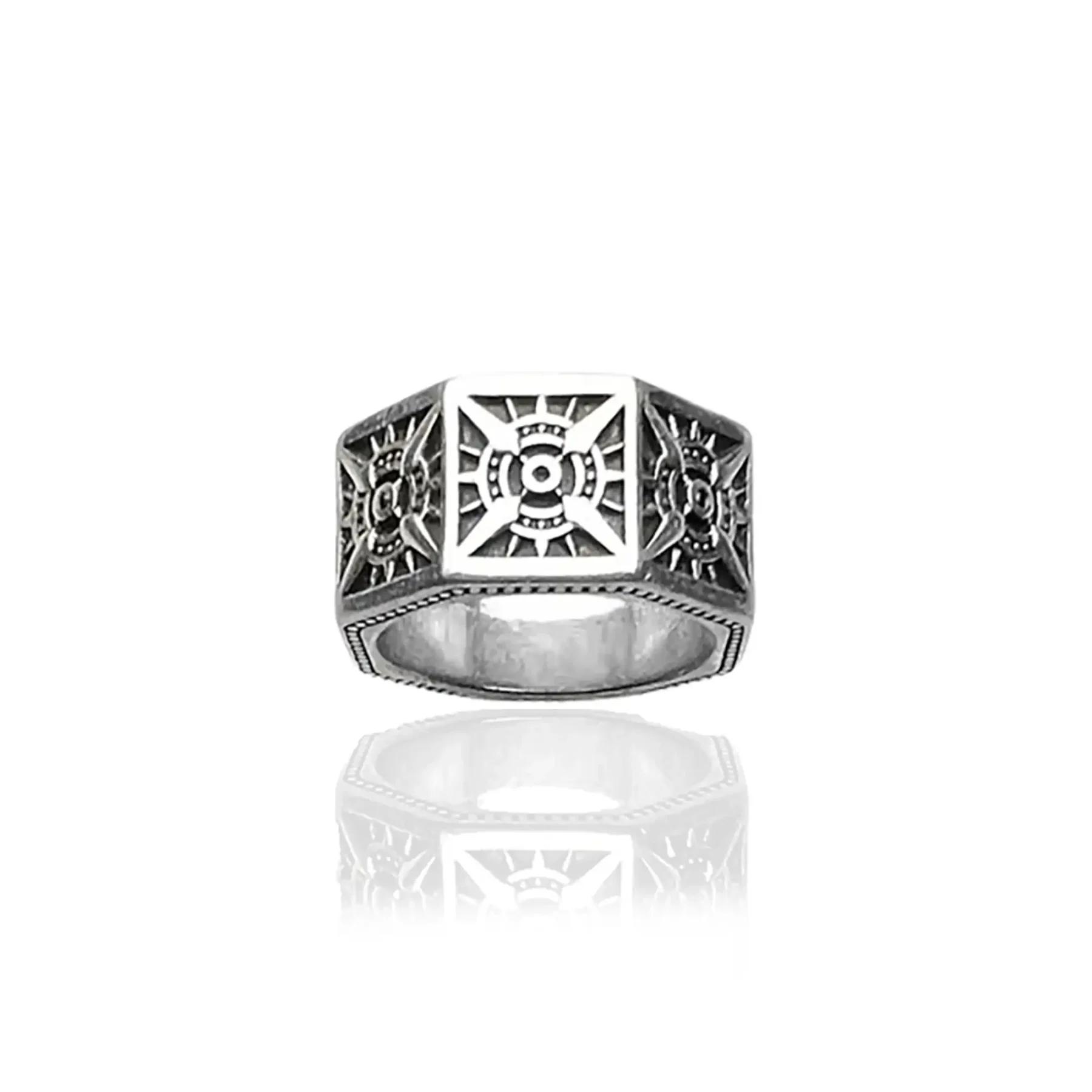 Silver Navigator Prism Ring
