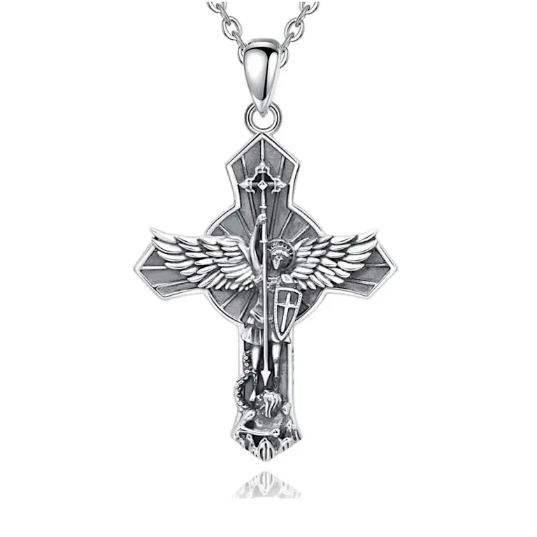 St Michael Cross Necklace