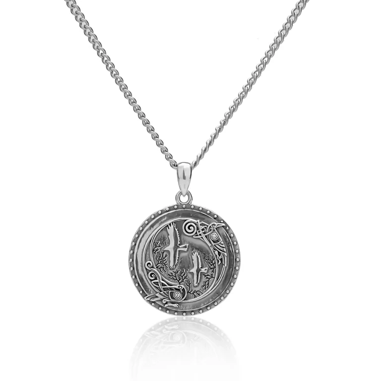 viking raven pendant