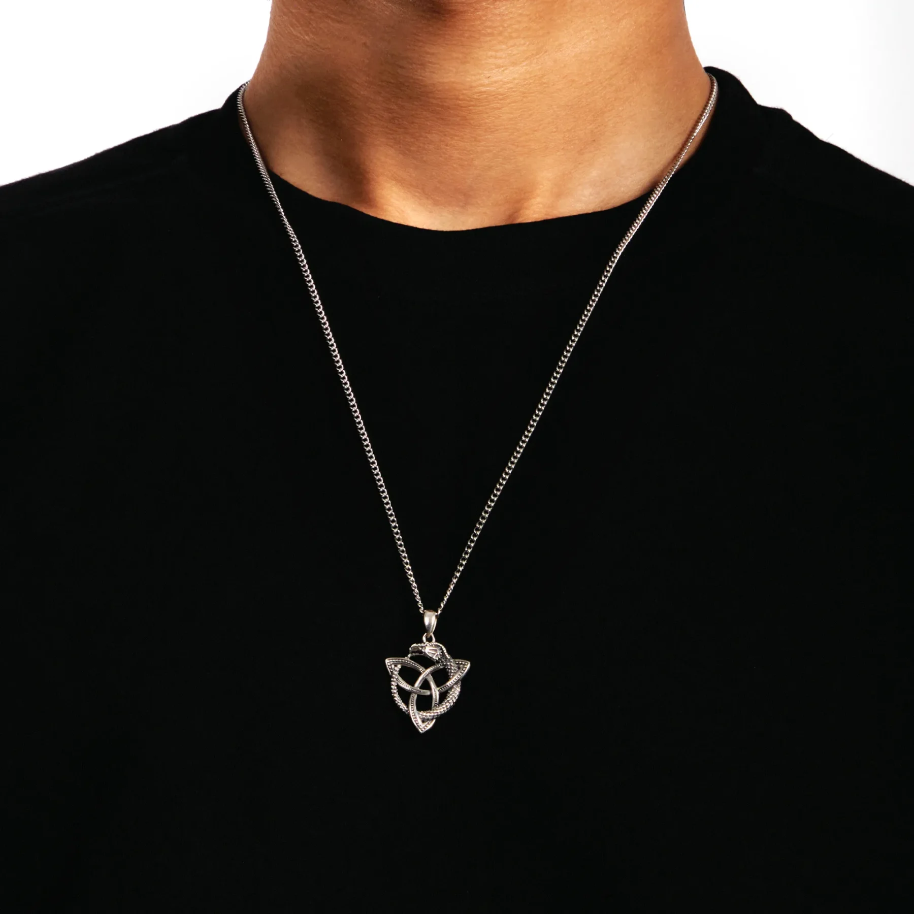 silver celtic knot pendant