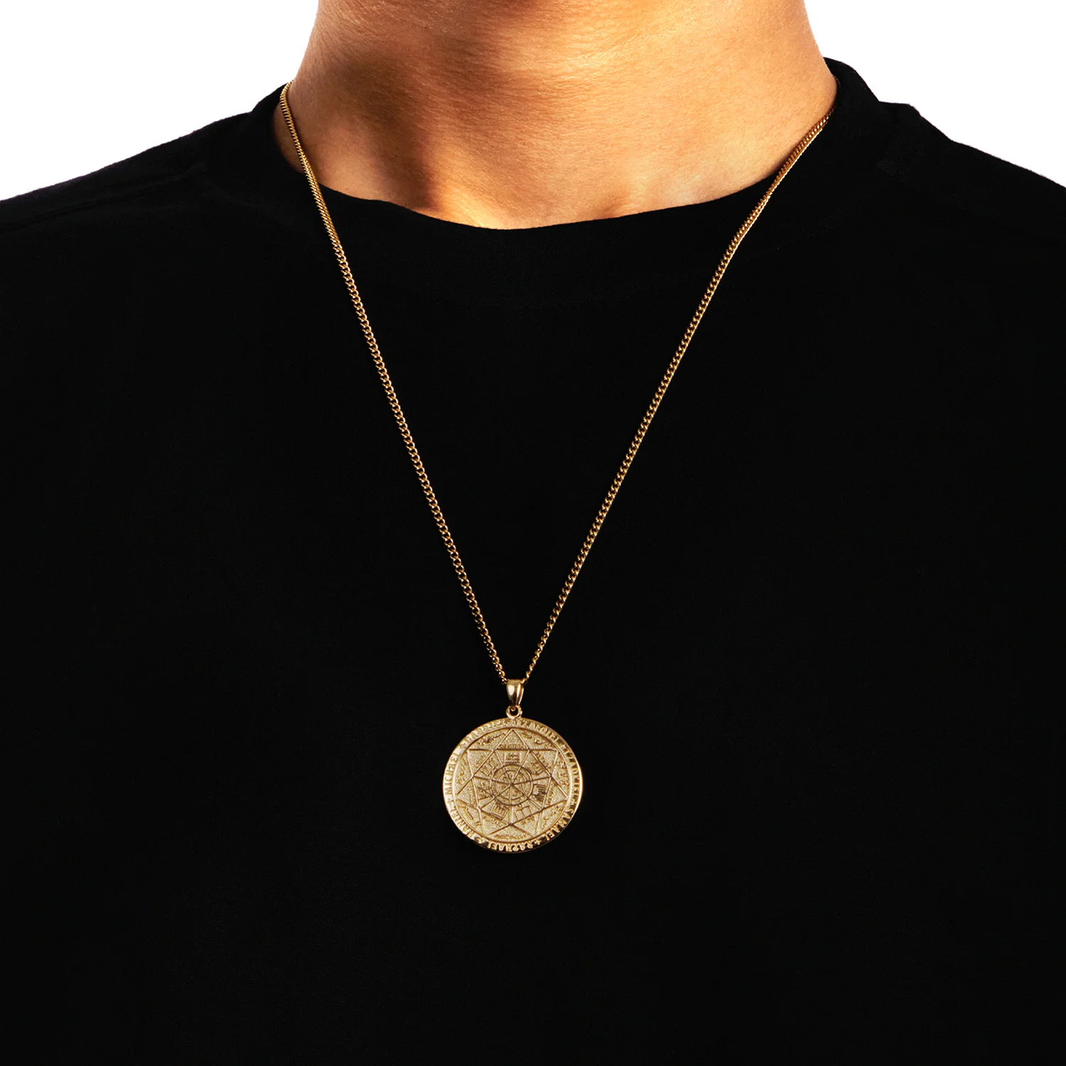 gold 7 archangel pendant