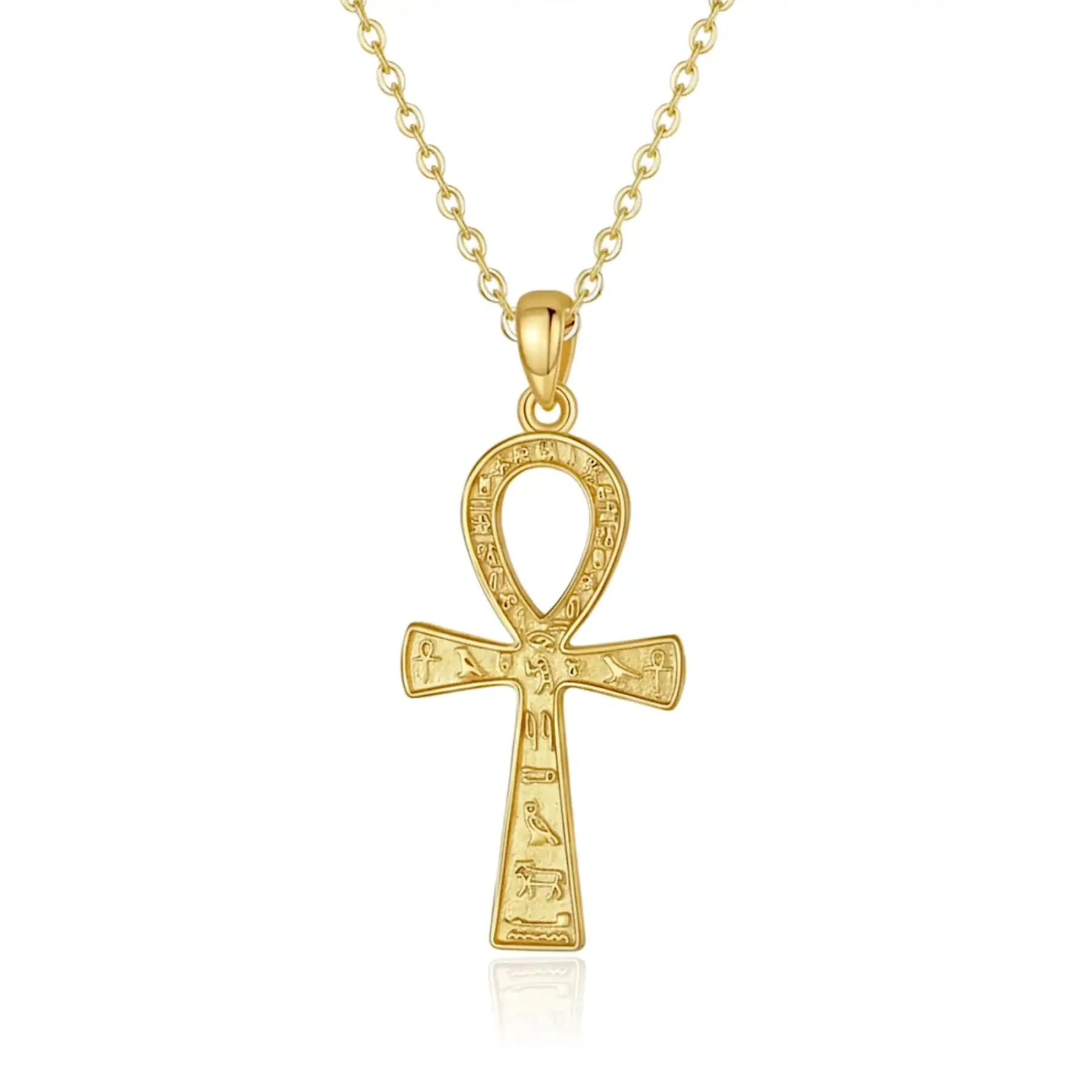 gold ankh pendant necklace