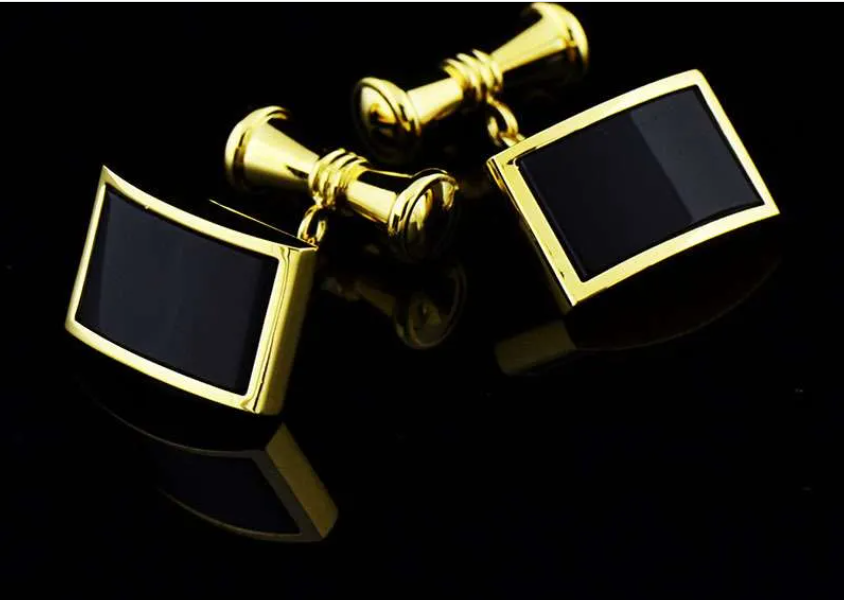 Are Cufflinks Considered Jewelry? - Deciphering Their Status in Fashion 2 black gold cufflinks
