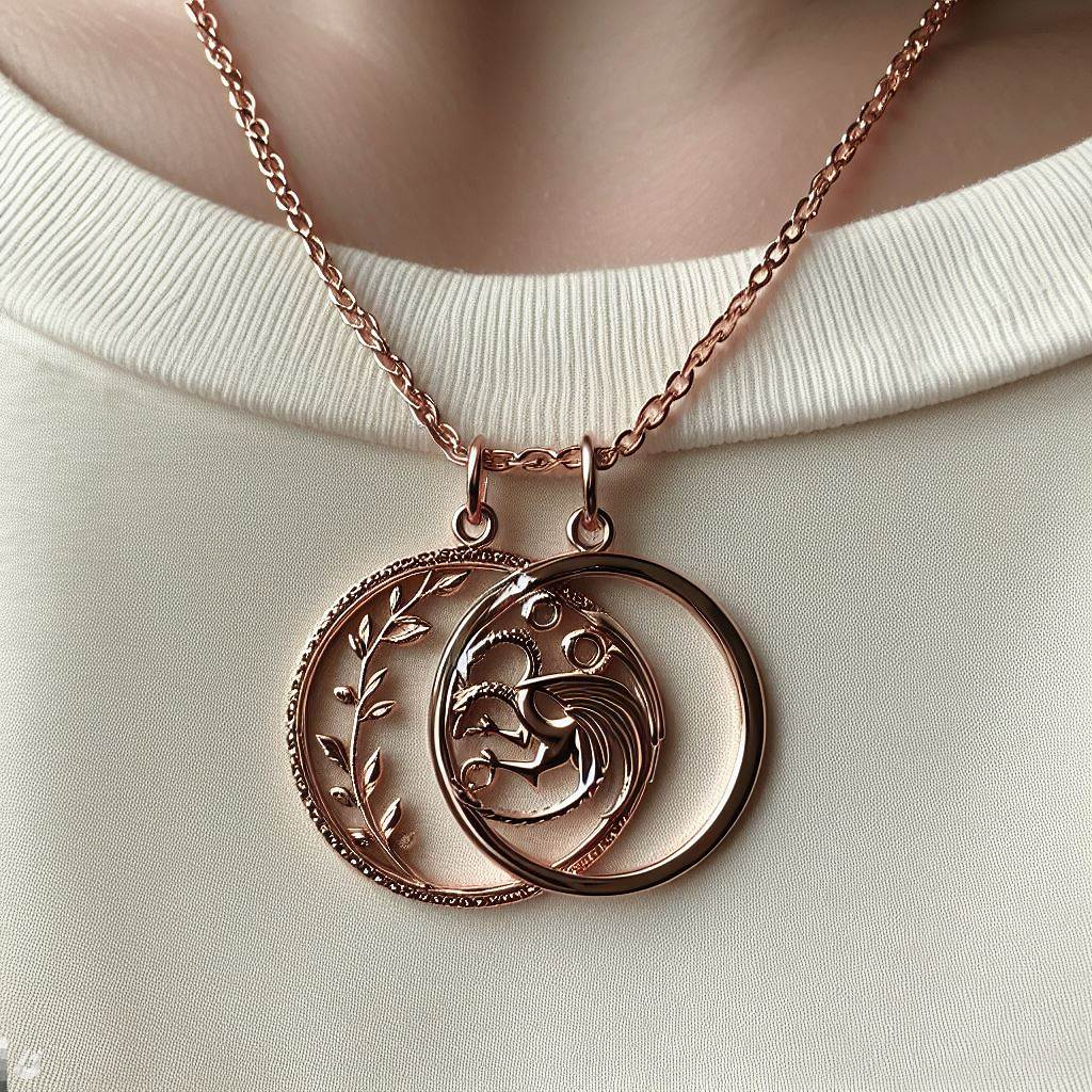 Chain with two pendants discount