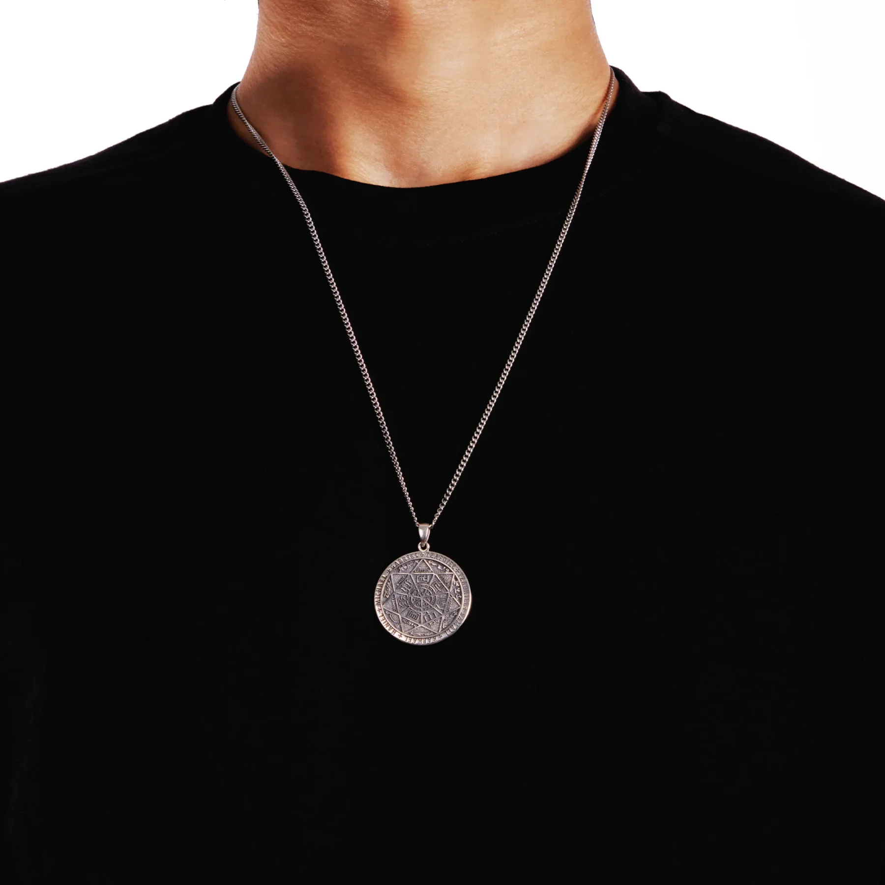 silver 7 archangel necklace