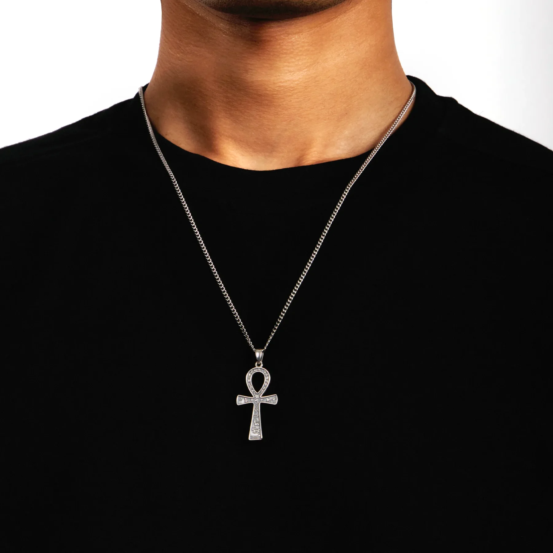 silver ankh pendant