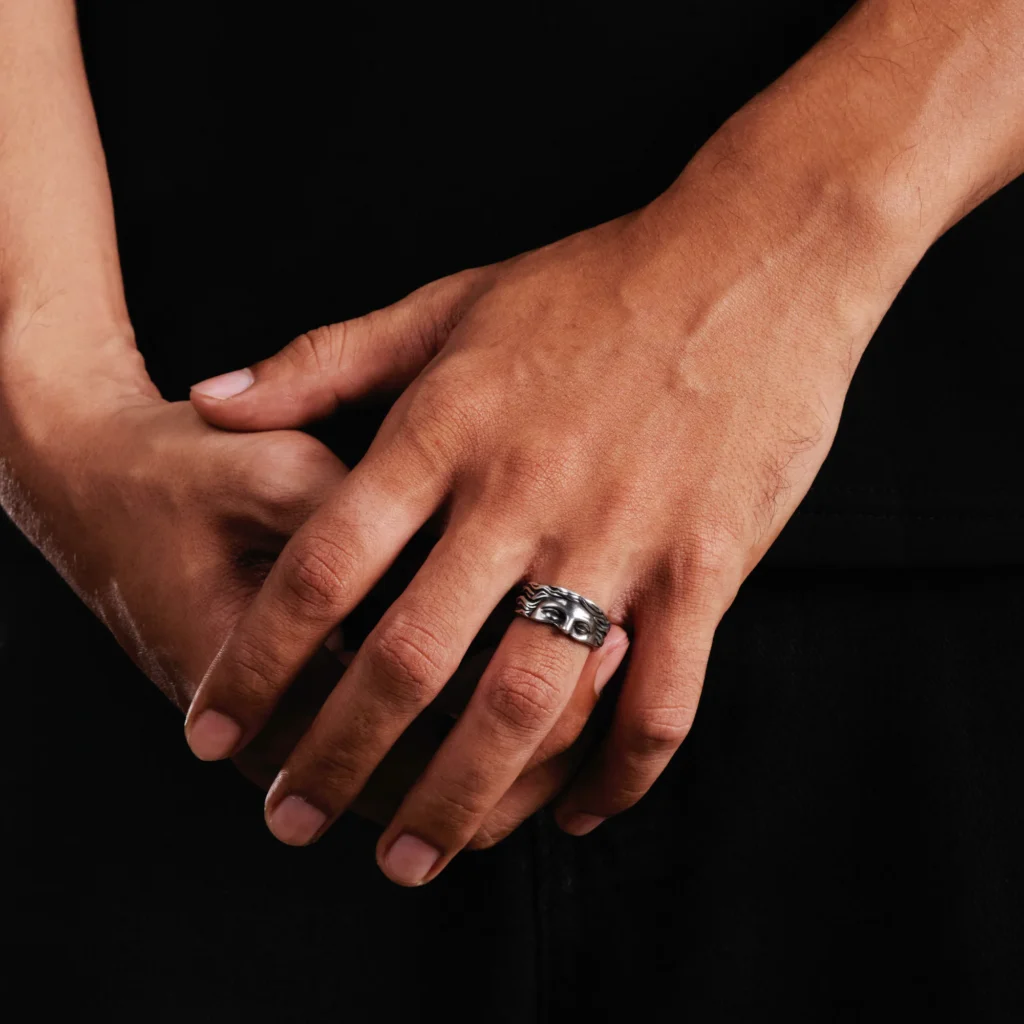 silver medusa ring