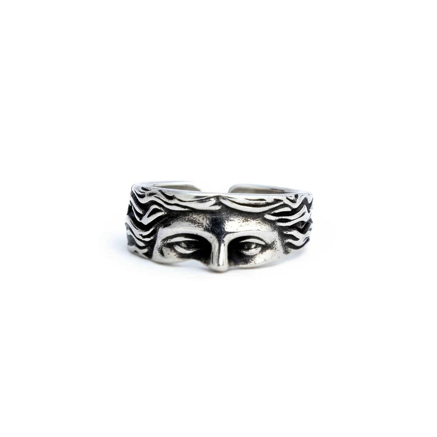 silver medusa ring