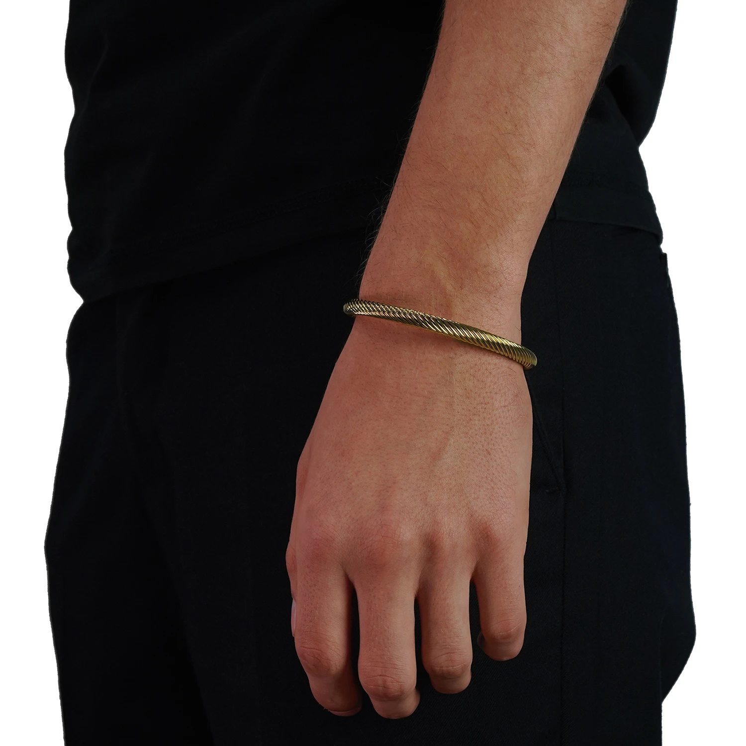 gold cuff bangle bracelet for men