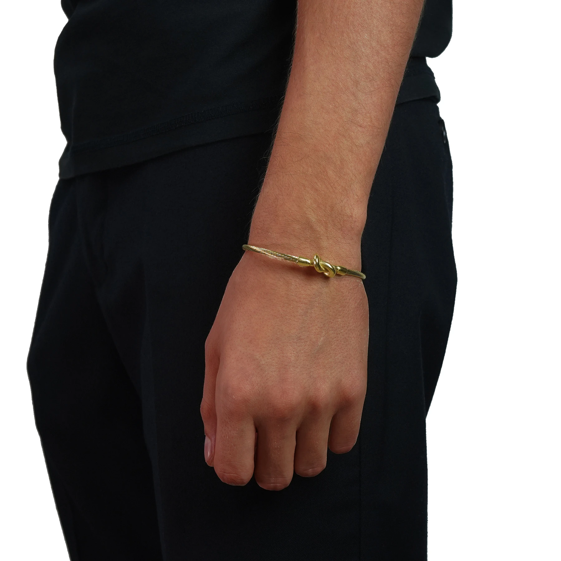 gold infinity bangle for men