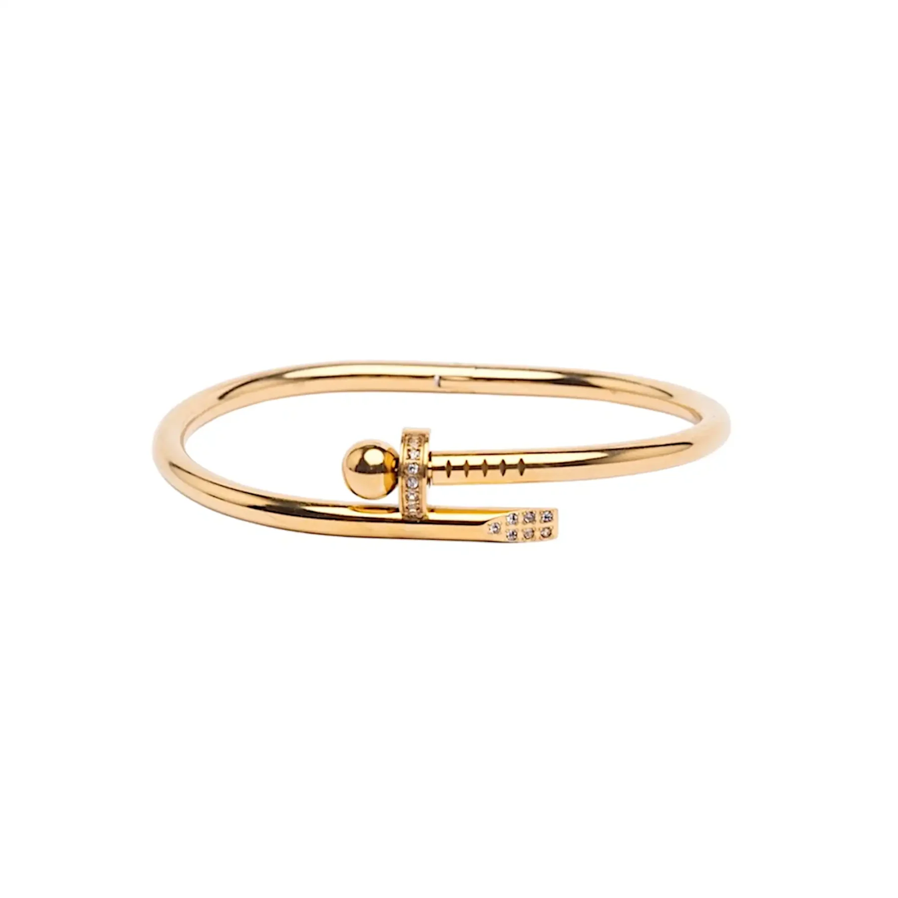 gold regal crest bangle bracelet
